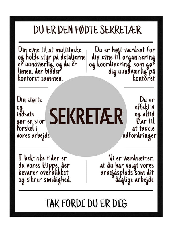 Sekretær plakat