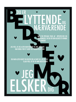 Bedstemor plakat - Personlig plakat