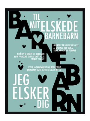 Barnebarn plakat - Personlig plakat