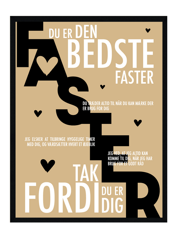 Faster plakat - Personlig plakat