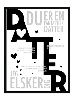 Datter plakat - Personlig plakat