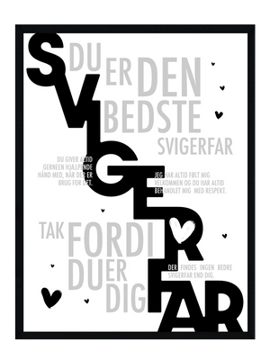 Svigerfar plakat - Personlig plakat