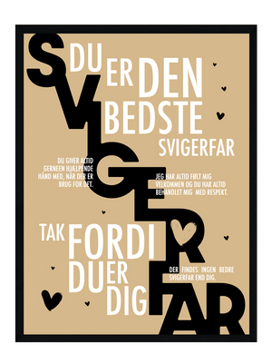 Svigerfar plakat - Personlig plakat