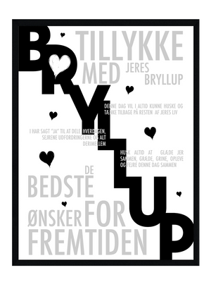 Bryllup plakat - Personlig plakat