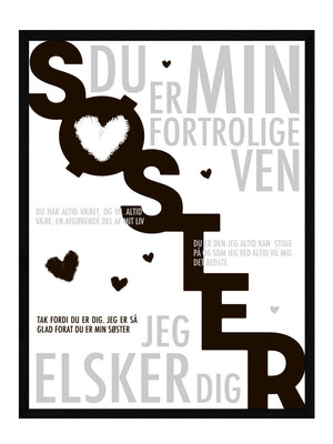 Søster plakat - Personlig plakat