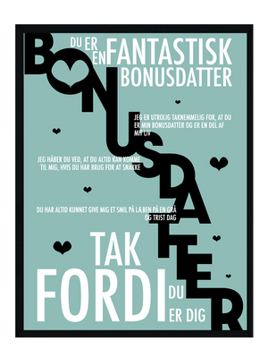 Bonusdatter plakat - Personlig plakat