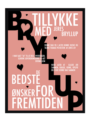 Bryllup plakat - Personlig plakat