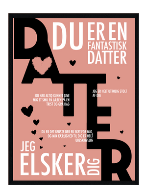 Datter plakat - Personlig plakat