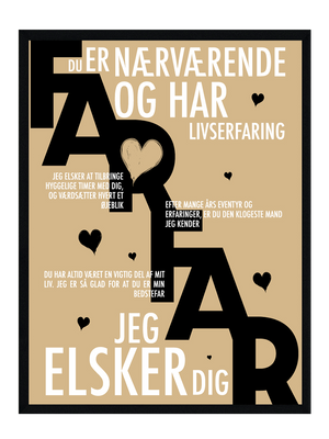 Farfar plakat - Personlig plakat