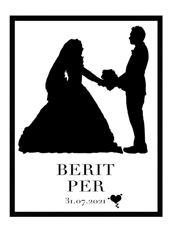 Personlig bryllupsplakat figur
