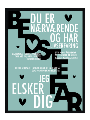 Bedstefar plakat - Personlig plakat