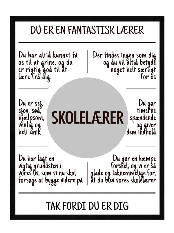 Skolelærer plakat citat