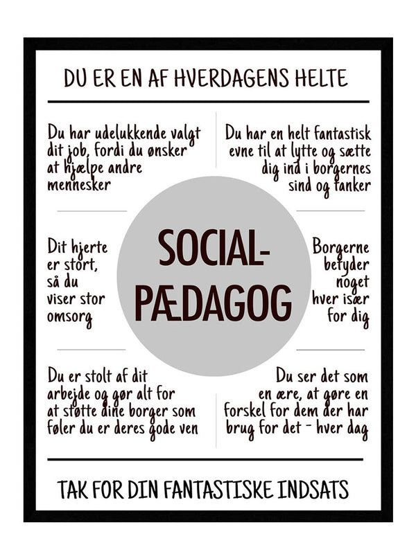 Socialpædagog plakat citat