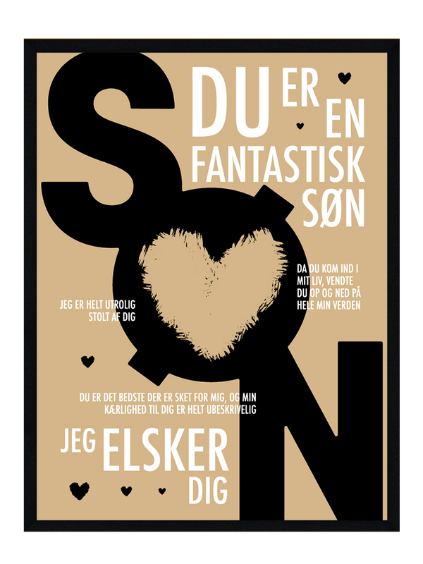 Søn plakat - Personlig plakat citat