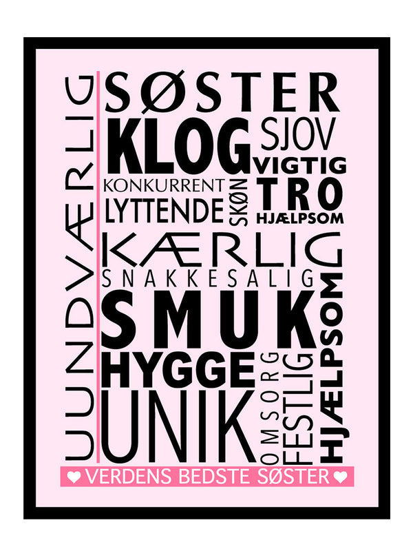 Søster citat plakat citat