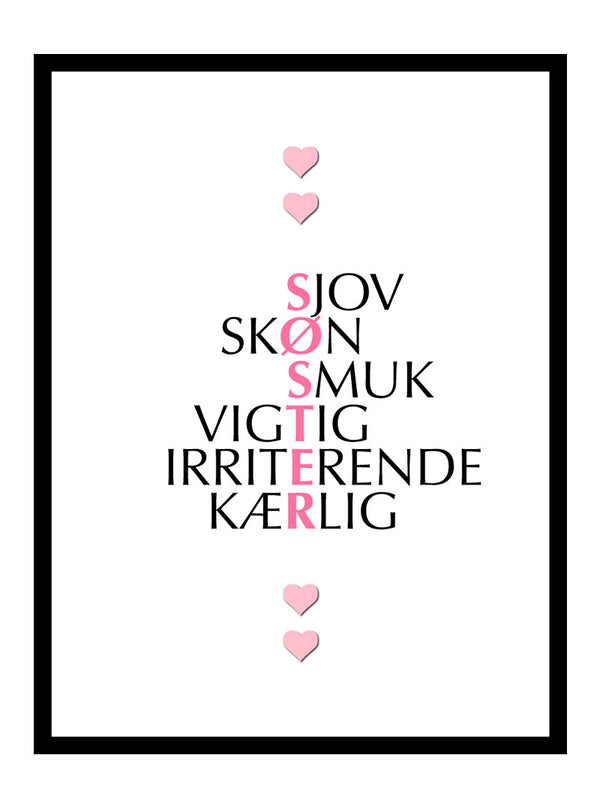 Søster citat plakat citat