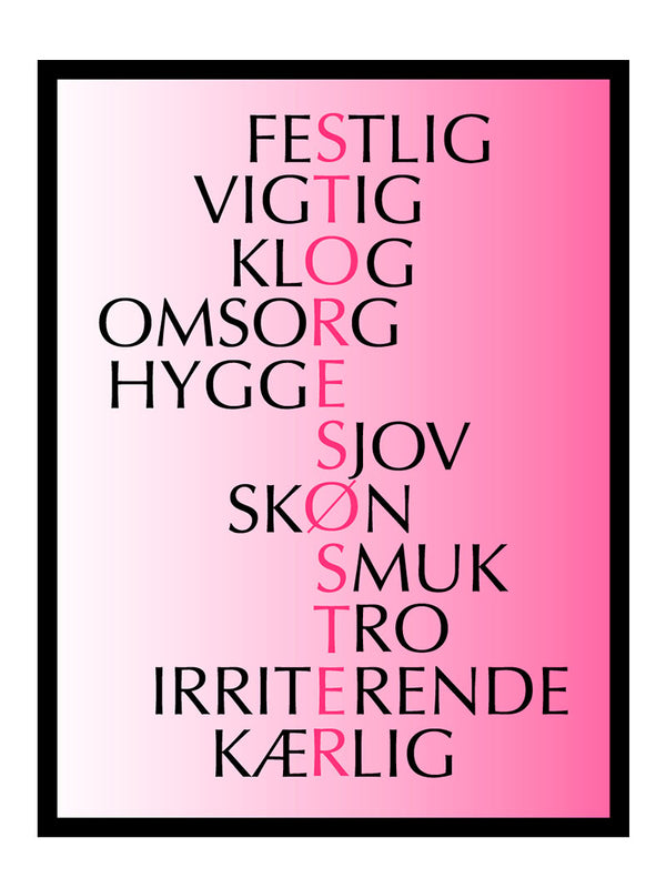 Storesøster citater plakat citat