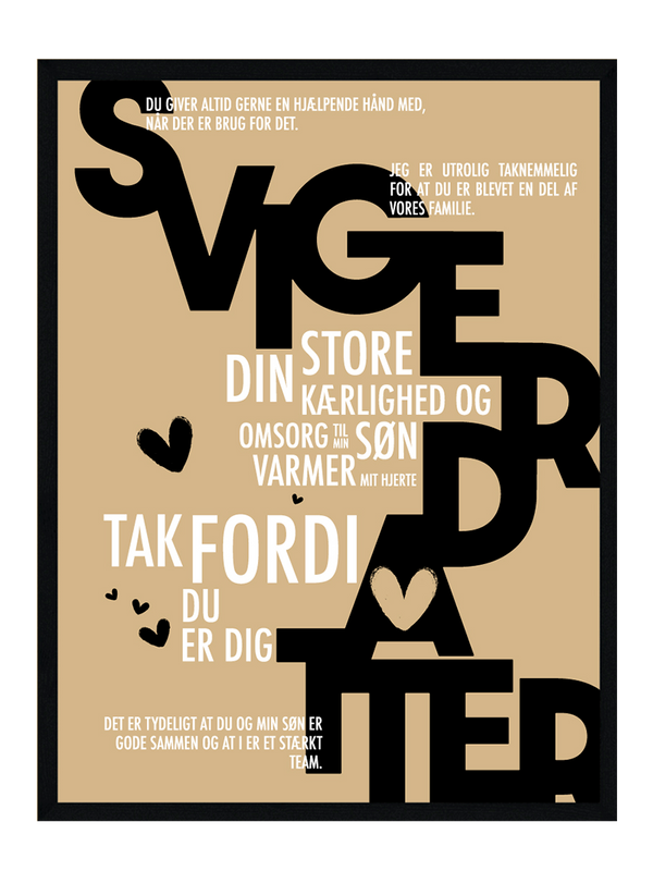 Svigerdatter plakat - Personlig plakat citat