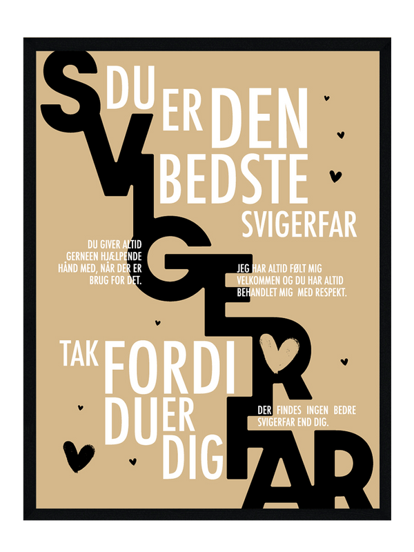 Svigerfar plakat - Personlig plakat citat