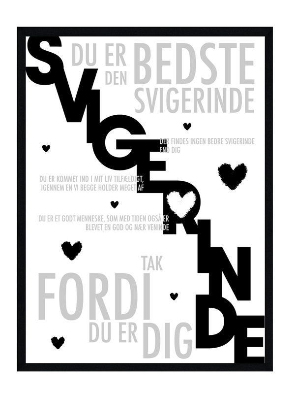 Svigerinde plakat - Personlig plakat citat