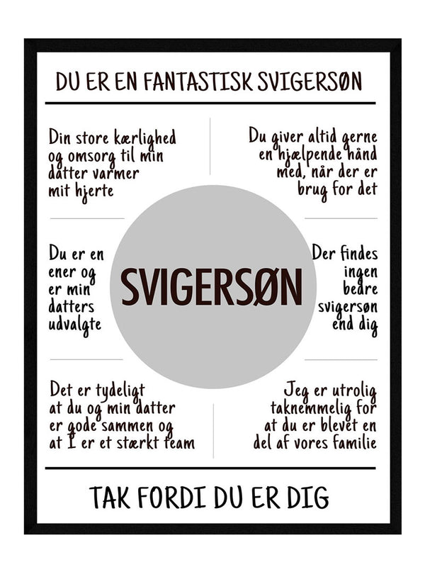 Svigersøn plakat citat