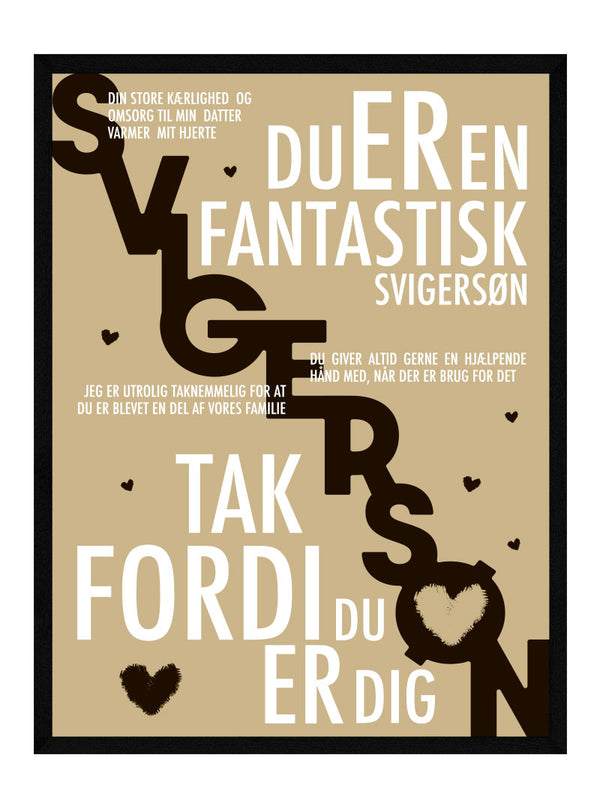 Svigersøn plakat - Personlig plakat citat