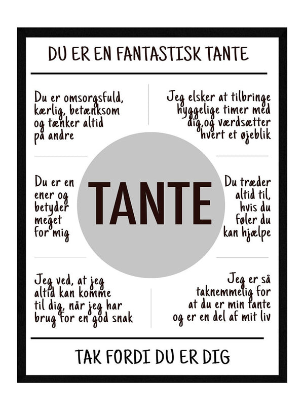 Tante plakat citat