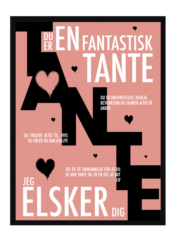 Tante plakat - Personlig plakat citat