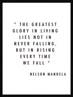 The greatest  glory - Nelson Mandela Plakat citat