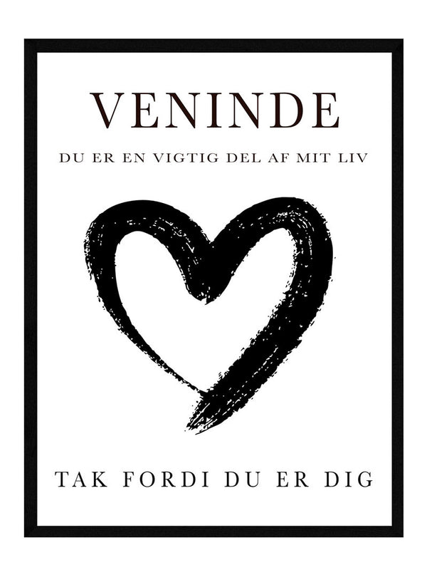 Veninde plakat citat