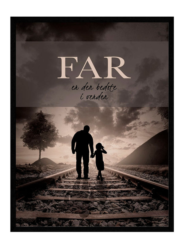 Verdens bedste far plakat - Jernbane citat
