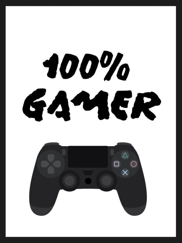 100% Gamer - Gamer plakat citat