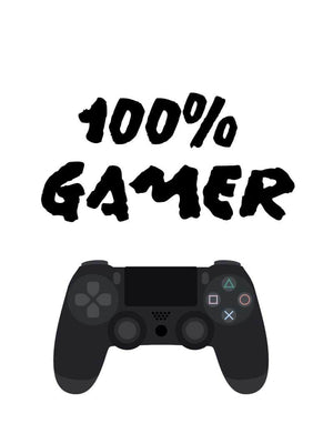 100% Gamer - Gamer plakat citat