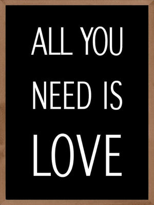 All you need is love plakat citat