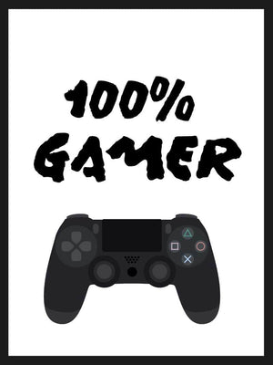 Copy of 100% Gamer - Gamer plakat - Do not buy citat