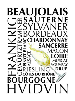 Hvidvin plakat Frankrig citat