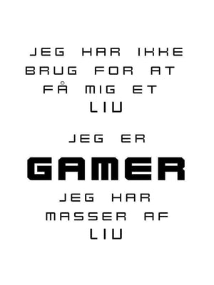 Jeg er GAMER - Gamer plakat citat