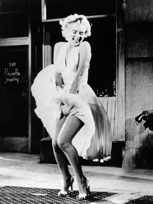 Marilyn Monroe hvid kjole - plakat personer