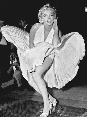 Marilyn Monroe i hvid kjole - plakat personer