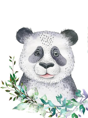 Portræt af en panda børneplakat børneplakat
