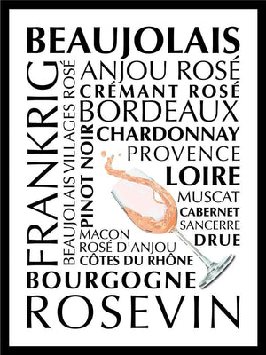 Rosé plakat Frankrig citat
