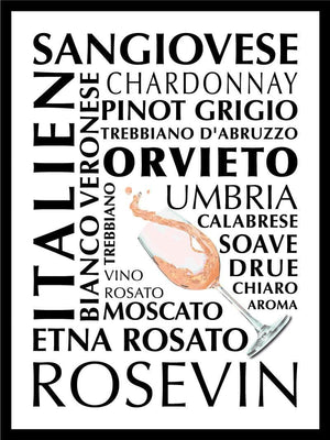 Rosé plakat Italien citat