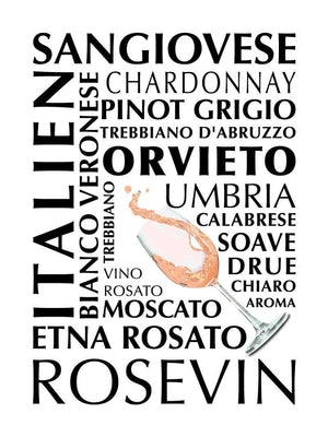 Rosé plakat Italien citat