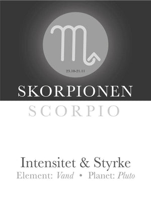 Skorpionen stjernetegn tekst plakat stjernetegn