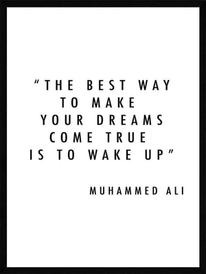 Wake up - Muhammed Ali Plakat citat